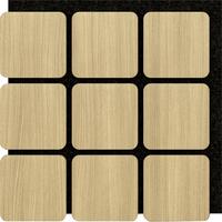 Akustikpaneel Sonido Quadrum - Hellbraun/Eichefarben, Basics, Holzwerkstoff/Kunststoff (60/58.5/1.8cm) - Novel
