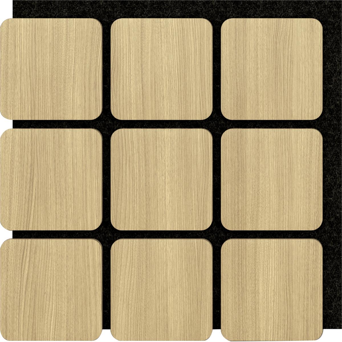 Akustikpaneel Sonido Quadrum - Hellbraun/Eichefarben, Basics, Holzwerkstoff/Kunststoff (60/58.5/1.8cm) - Novel