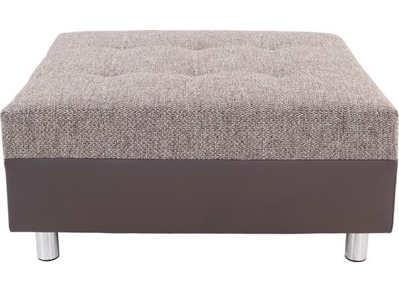 Hocker Linda - Chromfarben/Hellgrau, MODERN, Textil (83/44/78cm) Hocker Linda - Chromfarben/Hellgrau, MODERN, Textil (83/44/78cm)
