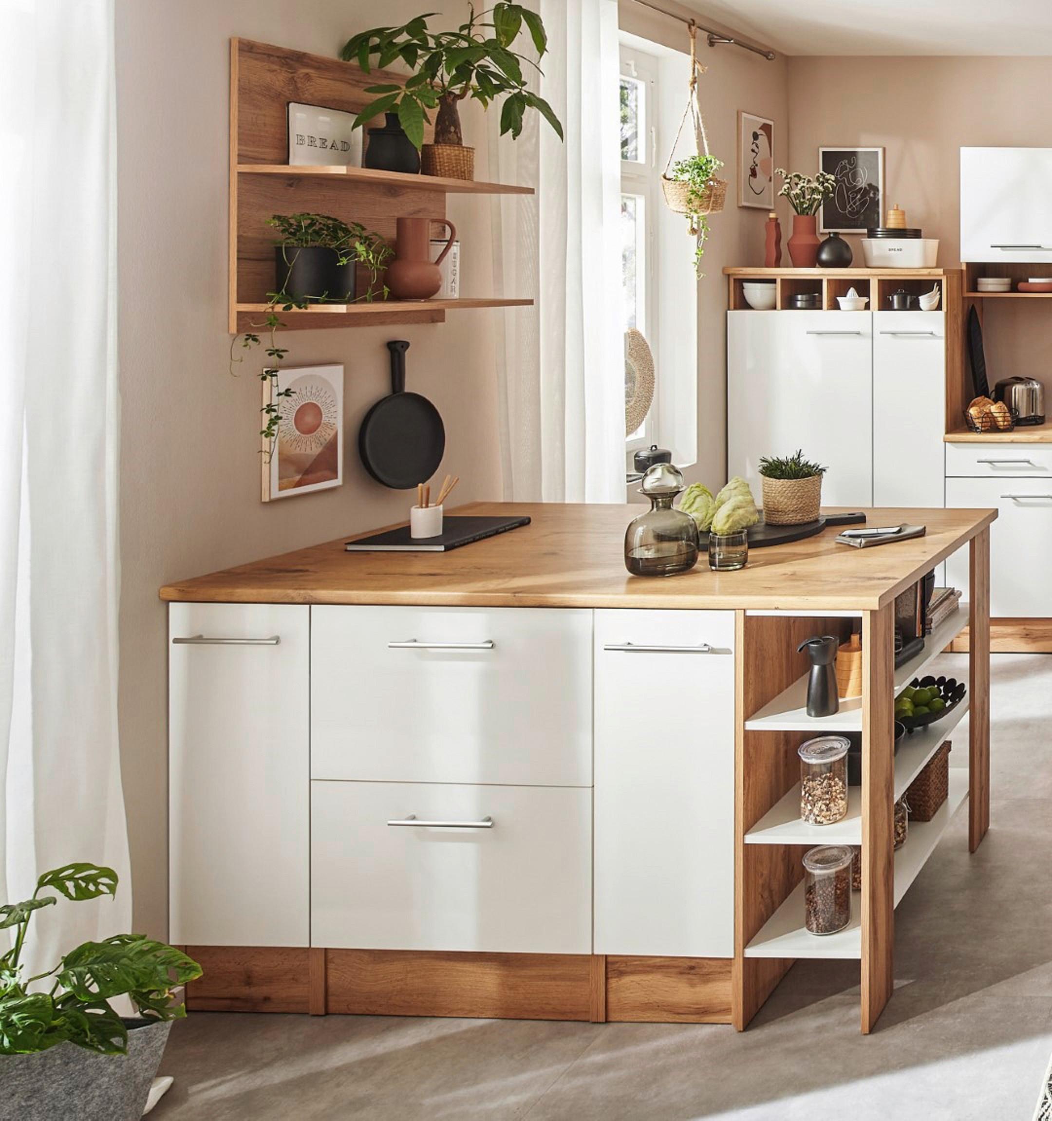 Kücheninsel Hilde Kücheninsel 150 cm - Wildeiche/Weiß, Design, Holzwerkstoff (150/90/90cm) - Respekta