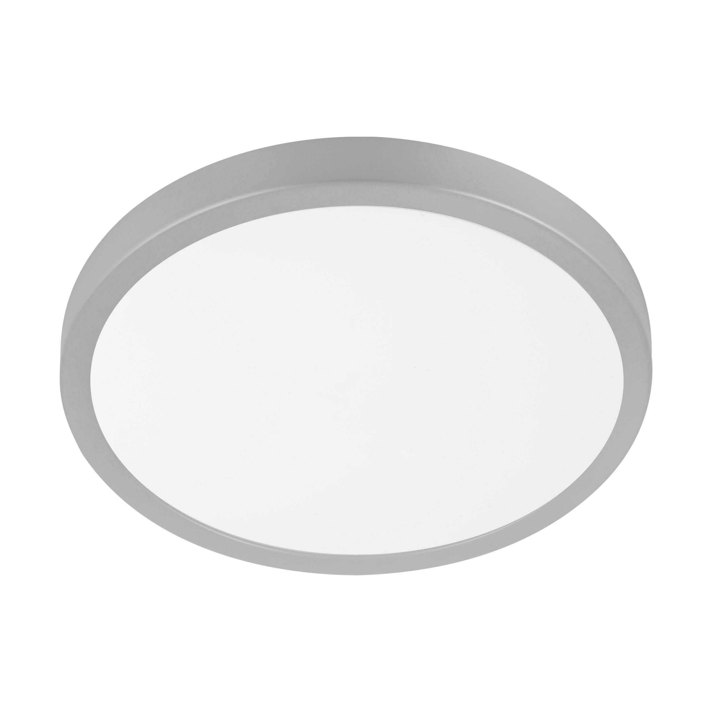 Led-deckenleuchte Molay Ø 28,5 Cm - Silberfarben/Weiß, Basics, Kunststoff/Metall (28,5/2,8cm)