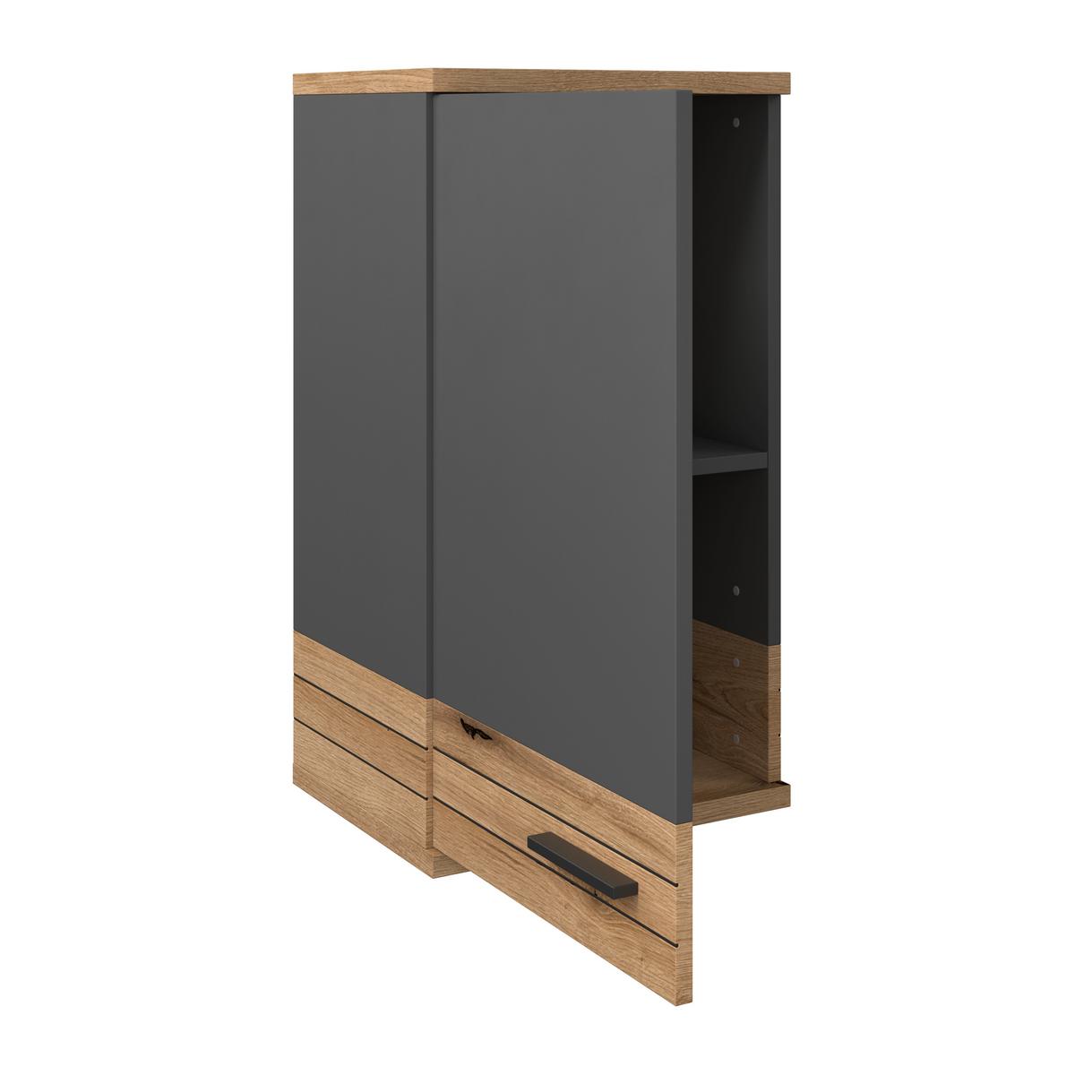 HÄNGESCHRANK COTIA COTLS 3 - Eichefarben/Anthrazit, MODERN, Holzwerkstoff (40/73/30cm) - James Wood