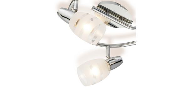 Strahler Dija 3-flammig Verstellbar Ø 28 Cm - Klar/Chromfarben, KONVENTIONELL, Glas/Metall (28/19cm) - James Wood