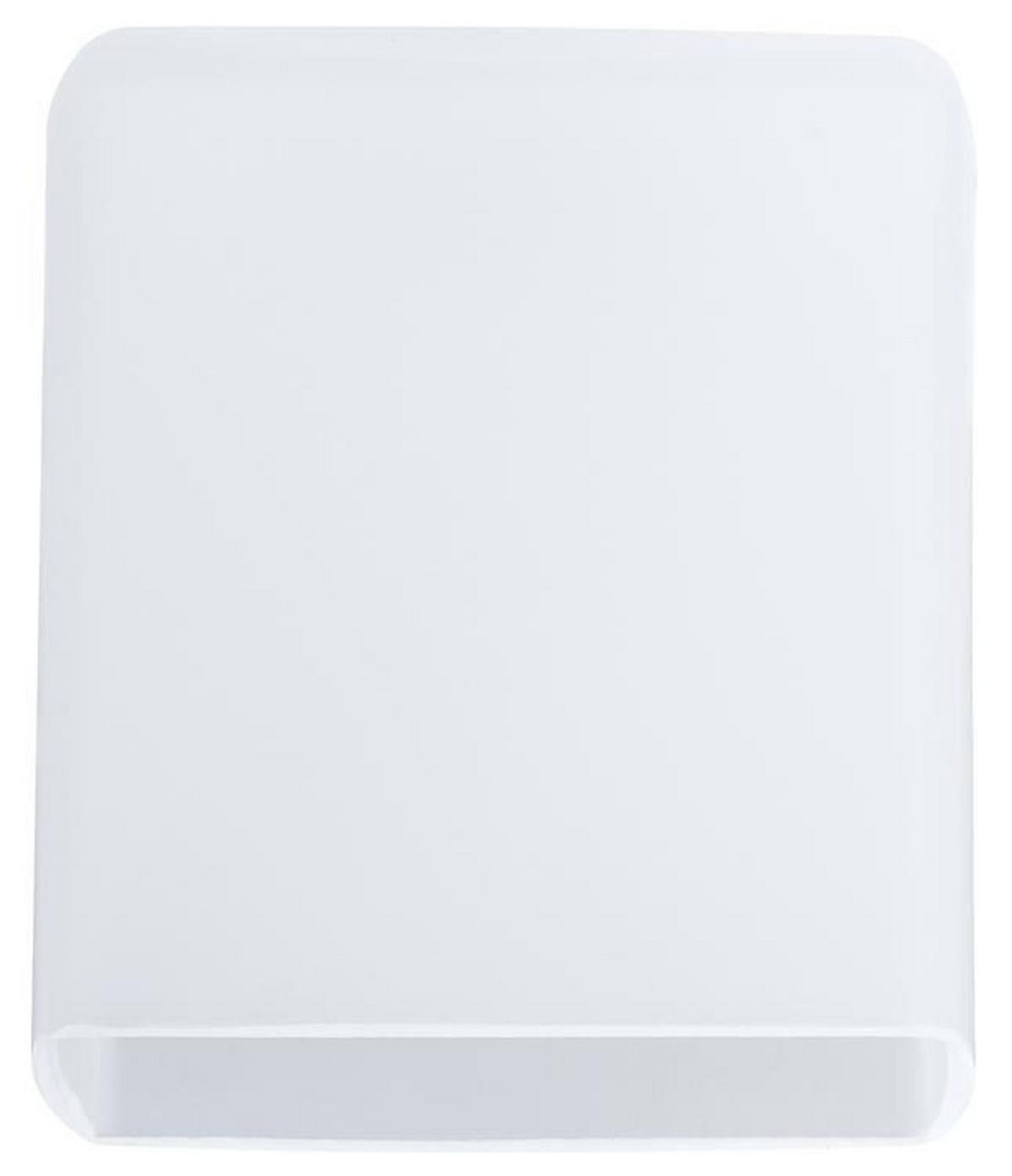 Schienensystem Urail Leuchtenschirm 60015 Eckig - Weiß, Design, Glas (7,5/7,5/8cm) - Paulmann