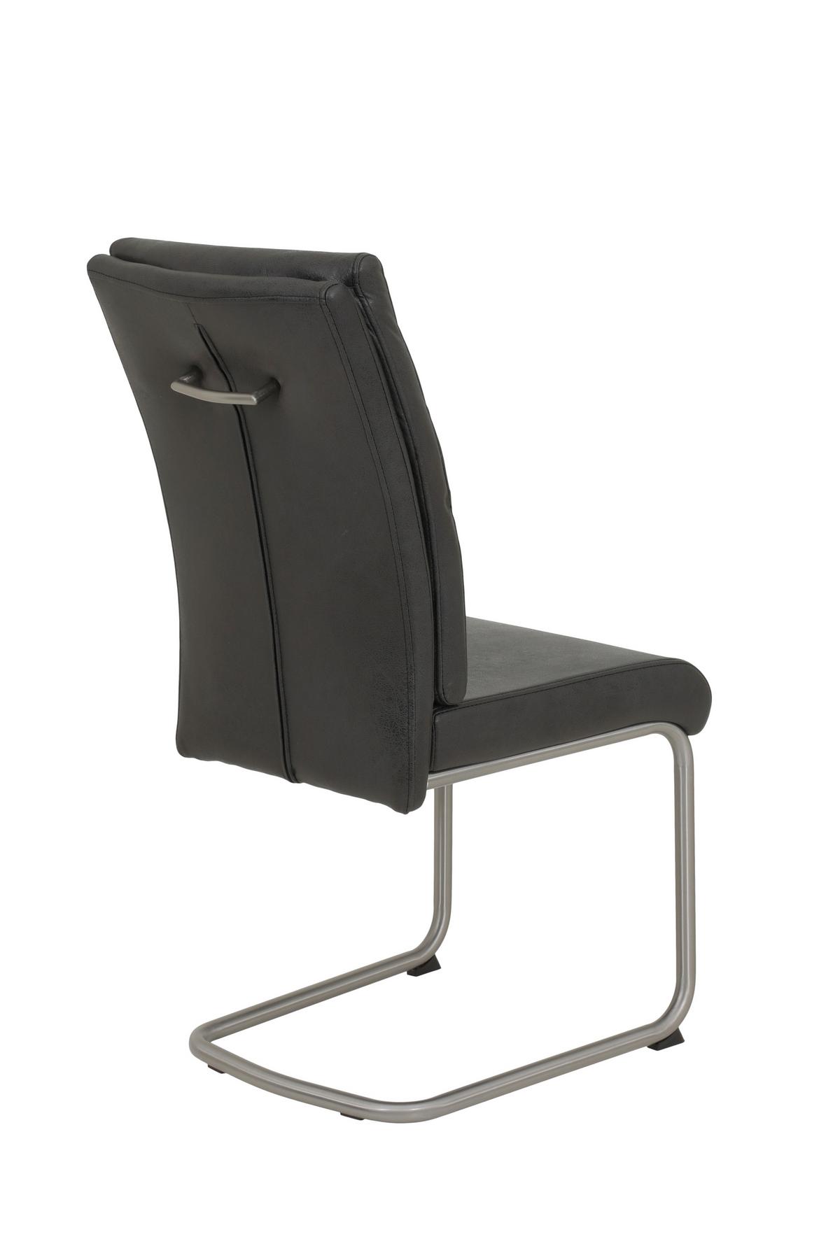 Tischgruppe Paula IIi G - Eichefarben/Anthrazit, MODERN, Holzwerkstoff/Textil (140-220/76/90cm) - MID.YOU