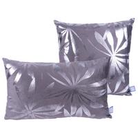 Zierkissen Prisma 30/45x50/45 Cm Polyester Graphit/silberf. - Silberfarben/Graphitfarben, KONVENTIONELL, Textil (30x45/50x45cm)