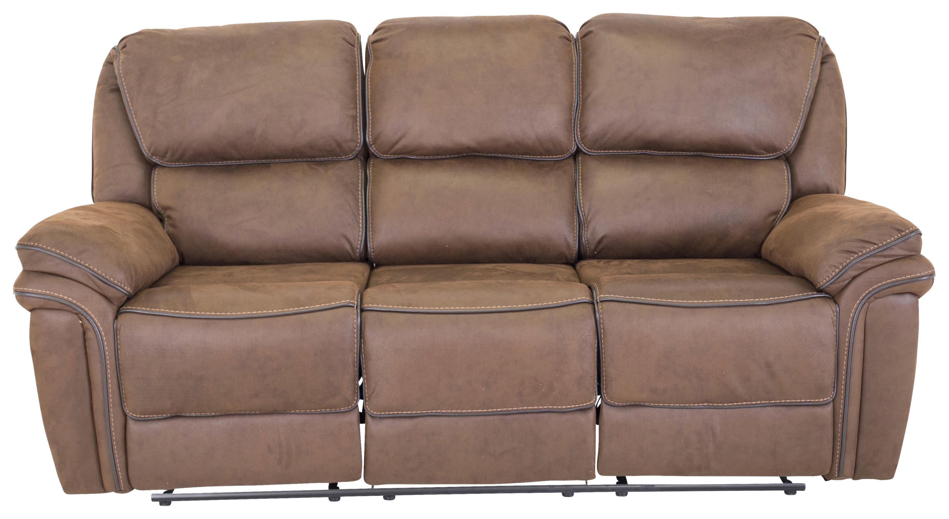 3-sitzer-sofa Saranda - Schwarz/Braun, Design, Kunststoff/Textil (206/96/98cm) - Livetastic