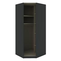 Eckschrankkorpus 91,1cm Unit Anthrazit/ Twist Dekor - Anthrazit, MODERN, Holzwerkstoff (91,1/210/91,1cm) - Ondega