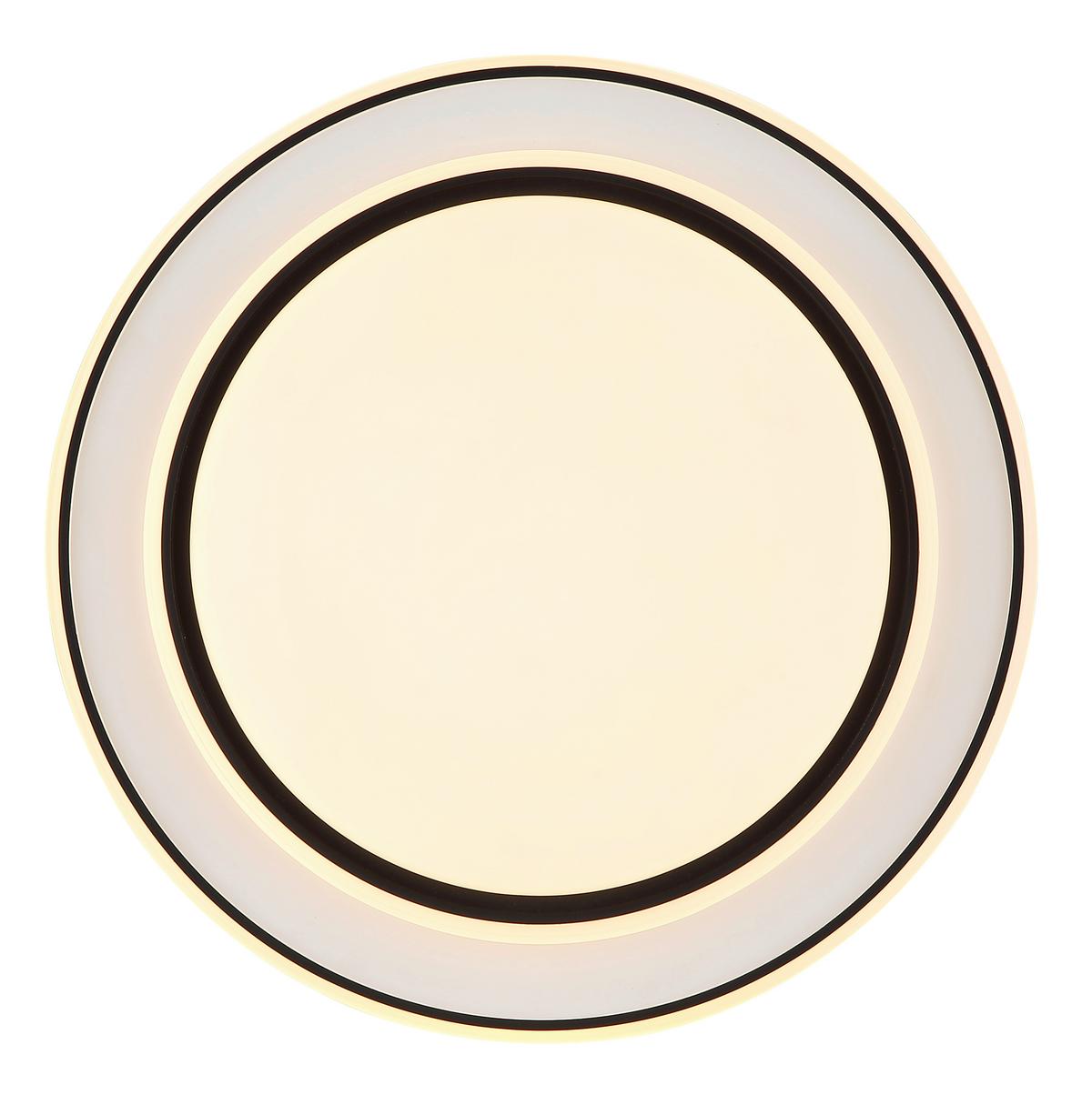 LED-Deckenleuchte 48136-24 - Schwarz/Weiß, KONVENTIONELL, Kunststoff/Metall (39/7cm) - Globo