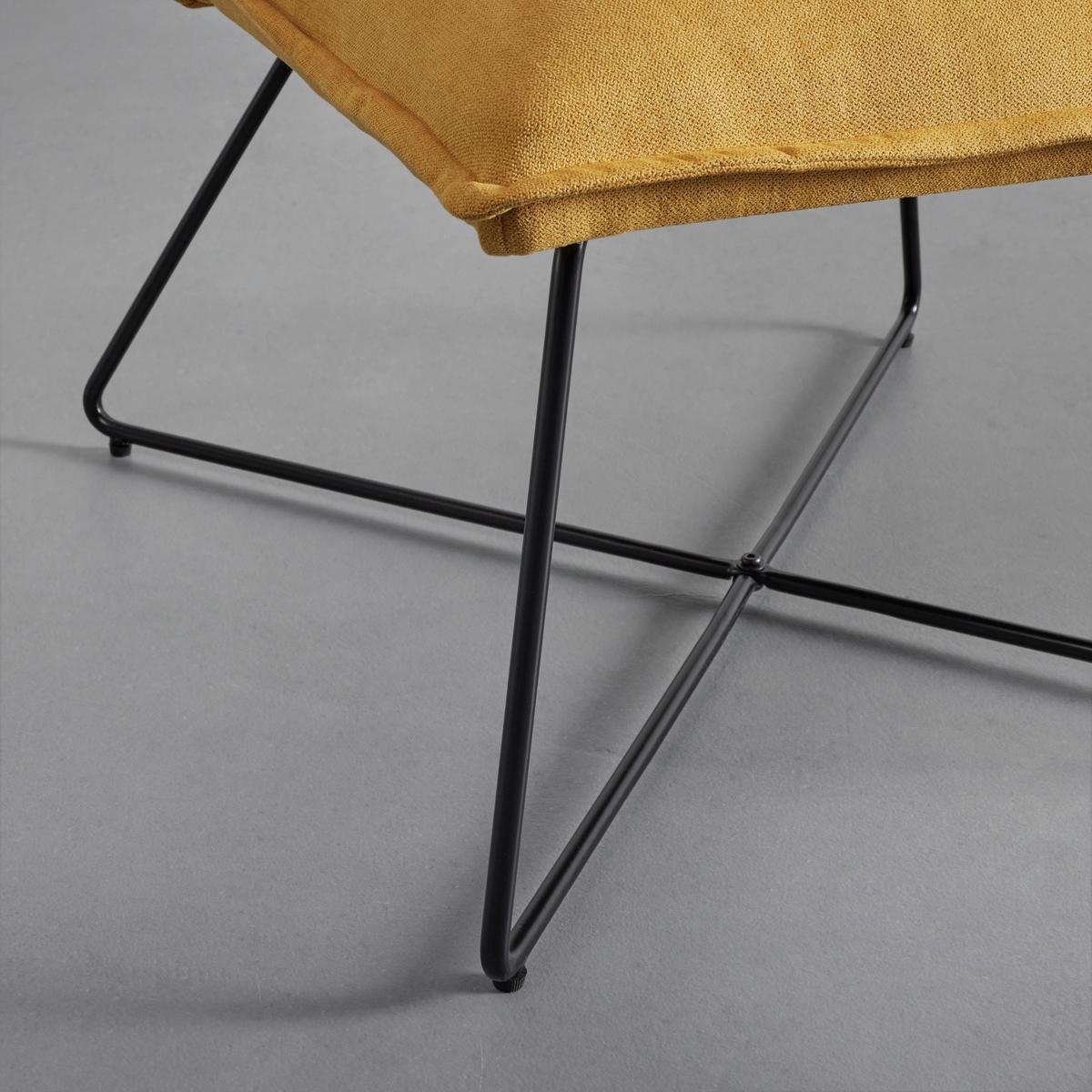 Křeslo FILIP žlutá - žlutá, Moderní, kov/dřevo (63cm) - Bessagi Home