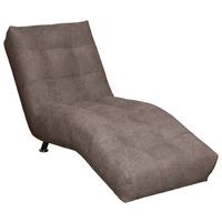 Leňoška Isabella, sivohnedá - chrómová/taupe, Modern, kov/textil (68/88/164cm)