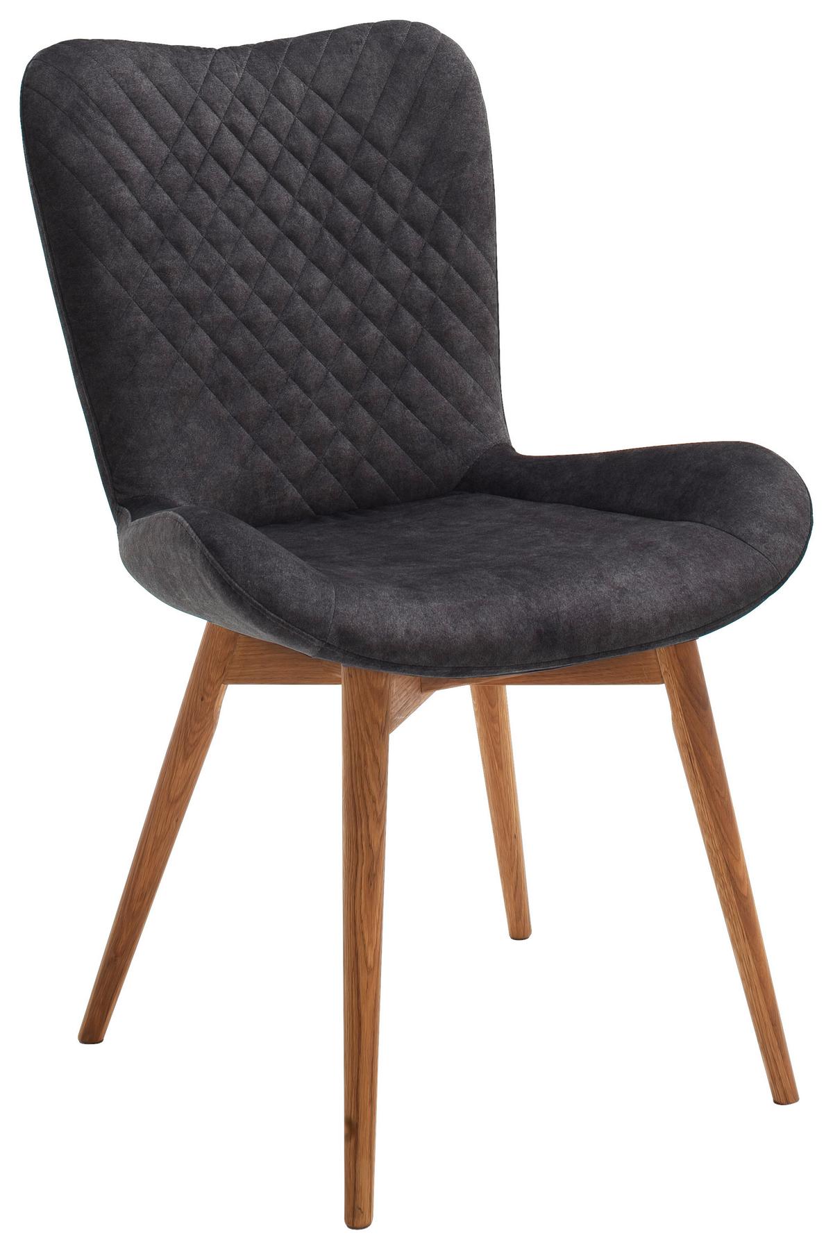 Stuhl Sarander - Eichefarben/Anthrazit, Natur, Holz/Textil (58/88/67cm) - MID.YOU