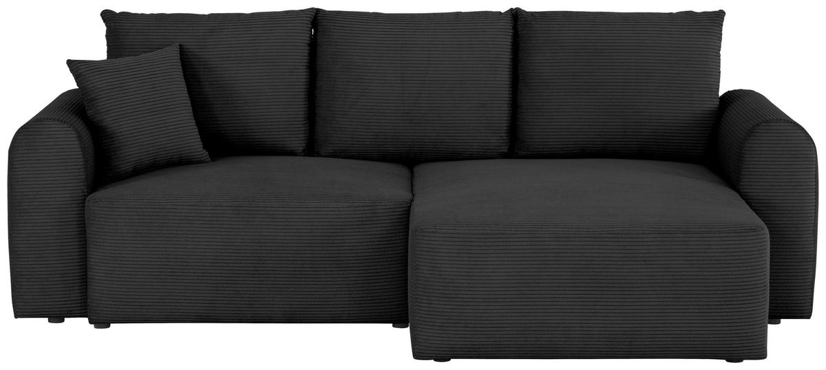 Ecksofa Jonilz Schwarz S: 250x151 Cm - Schwarz, Design, Textil (250/151cm) - MID.YOU