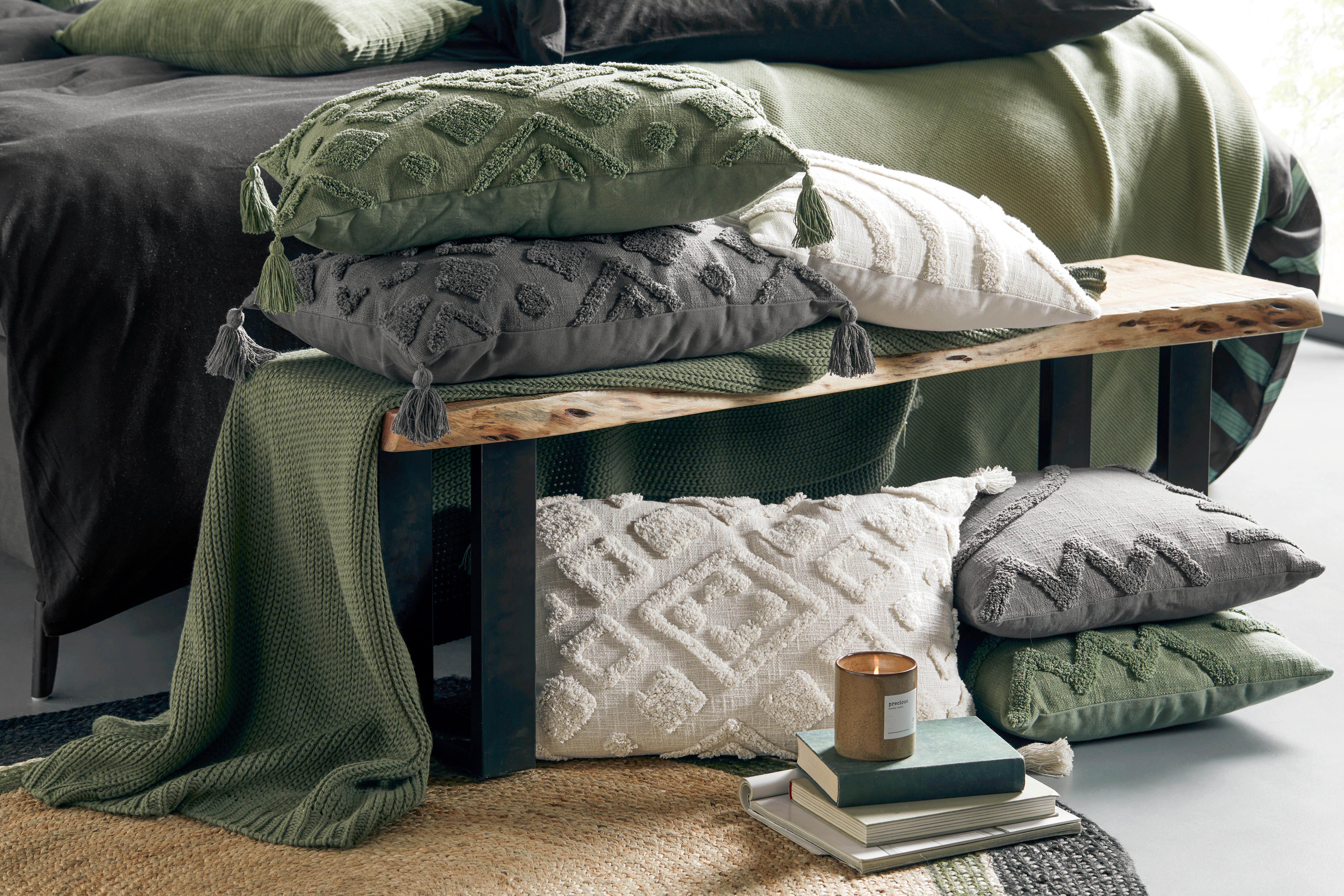 DEKORAČNÝ VANKÚŠ Ibiza, 40/60cm, biela - biela, Modern, textil (40/60cm) - Premium Living