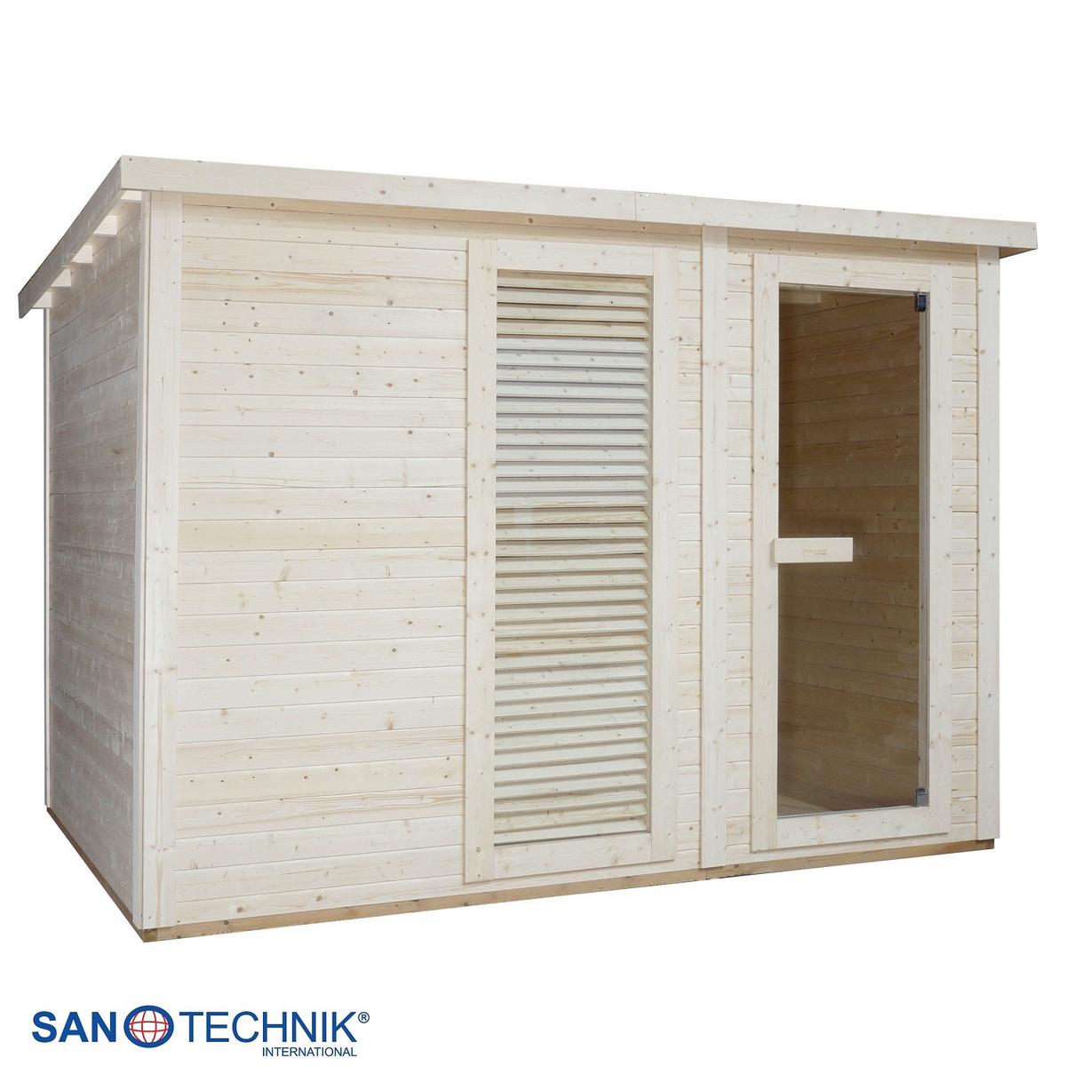 SAUNA Vaasa Naturfarben B: 230 cm - Naturfarben, KONVENTIONELL, Holz (310/230/219,5cm) - Sanotechnik