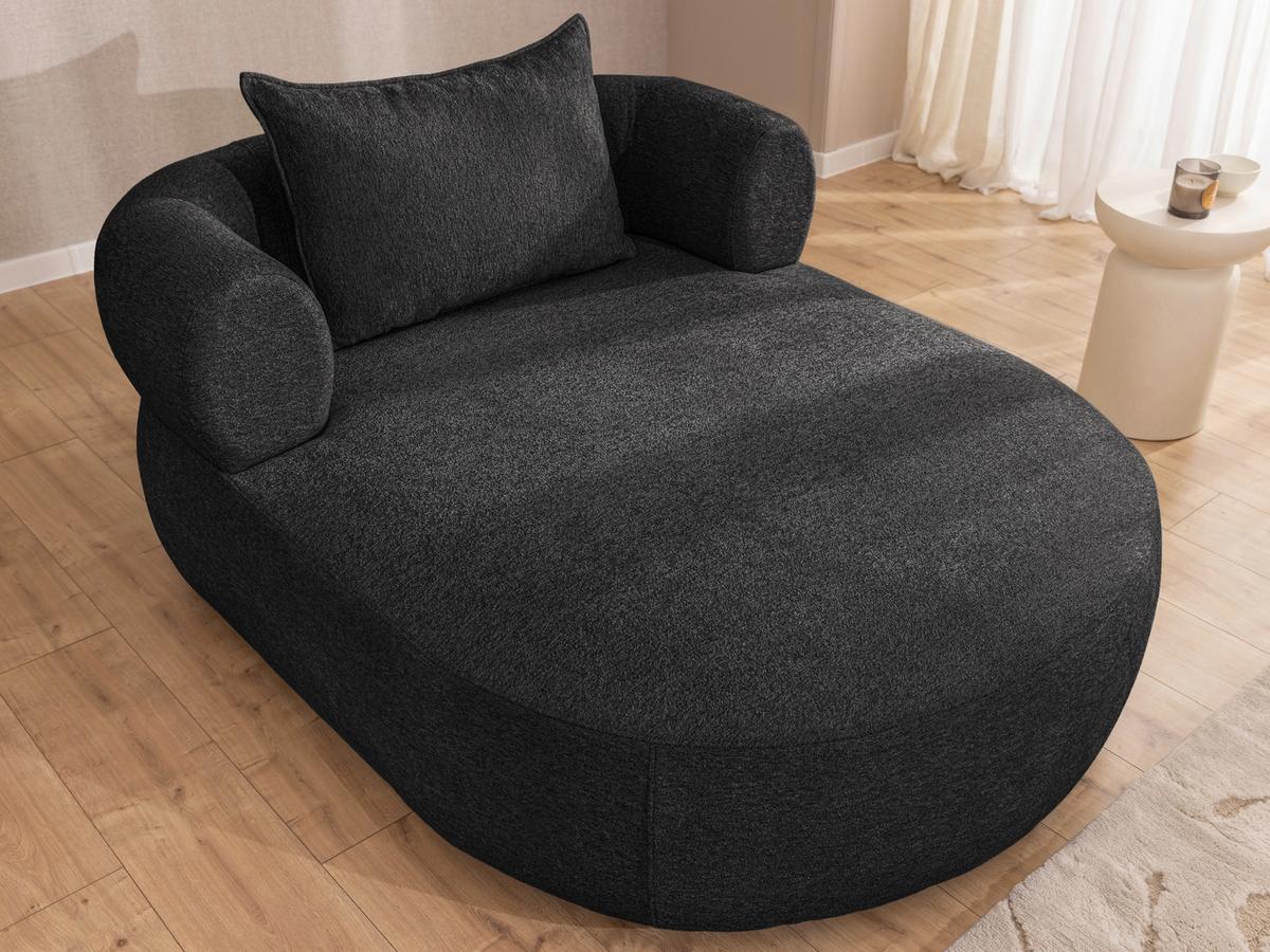 Xxl-sessel Ferro Schwarz B: 122 Cm - Schwarz, Design, Textil (122/76/156cm) - Livetastic