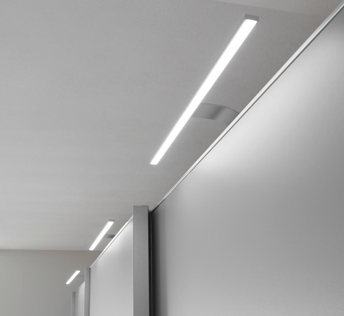 Aufbauleuchte Switch Alufarben 3er-Set + Fernbedienung - Alufarben, KONVENTIONELL, Metall