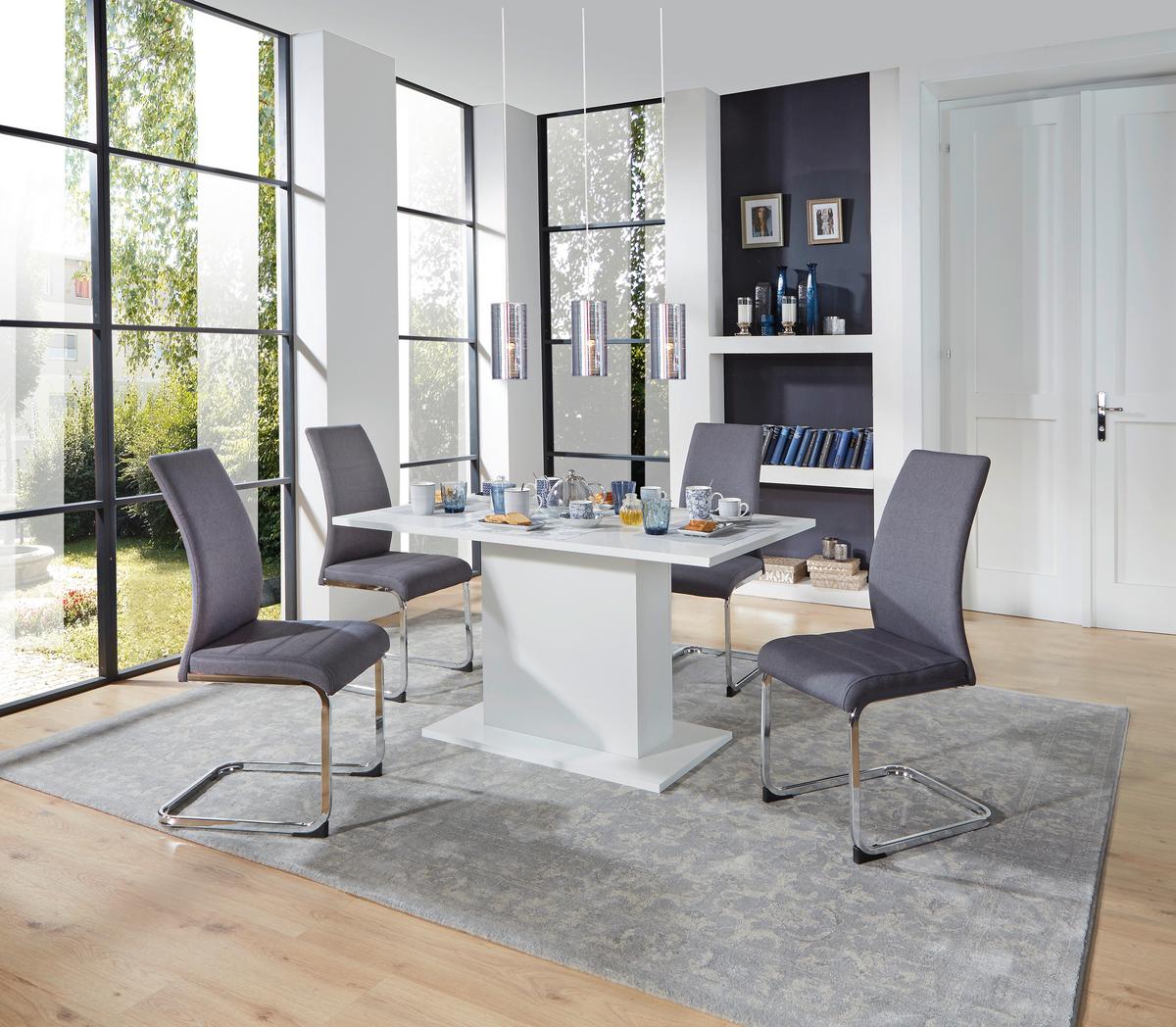 Esstisch Oskar 138x80 cm Weiß - Weiß, MODERN, Holzwerkstoff (138/76/80cm)