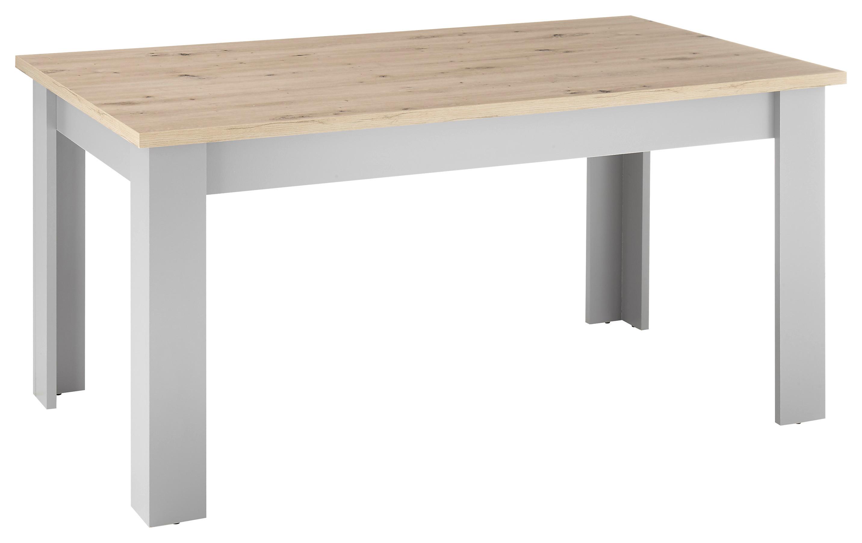 Esstisch Chambord Grau/eiche Artisan L: 160 Cm - Eiche Artisan/Grau, Design, Holzwerkstoff (160/90/76cm) - MID.YOU