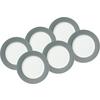 Desserttellerset Grau Weiß 6-Teilig D: 20 Cm - Weiß/Grau, Basics, Keramik (20cm) - Van Well