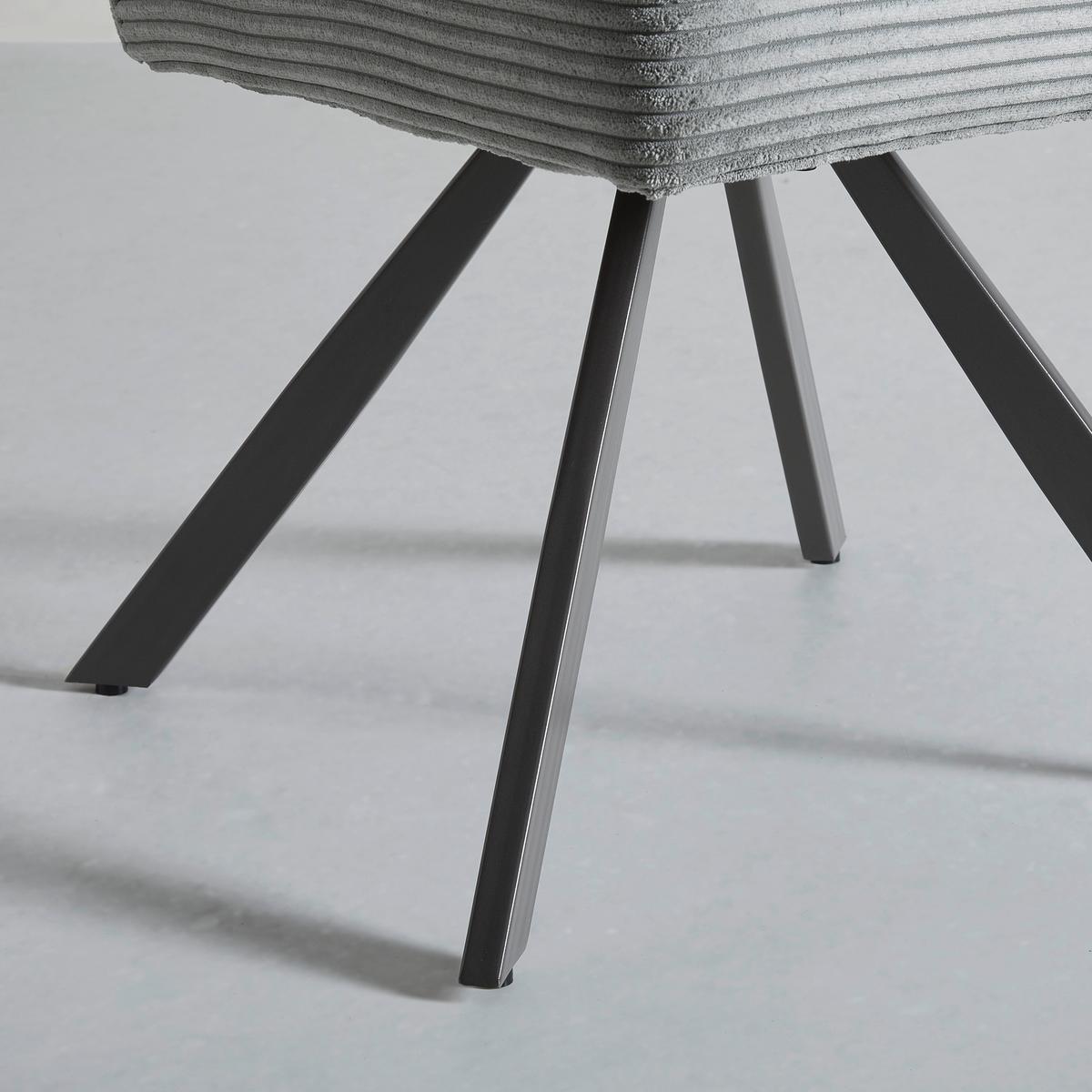 Otoční židle FINA šedá - šedá/tmavě šedá, Moderní, kov/dřevo (49/91/64cm) - Bessagi Home