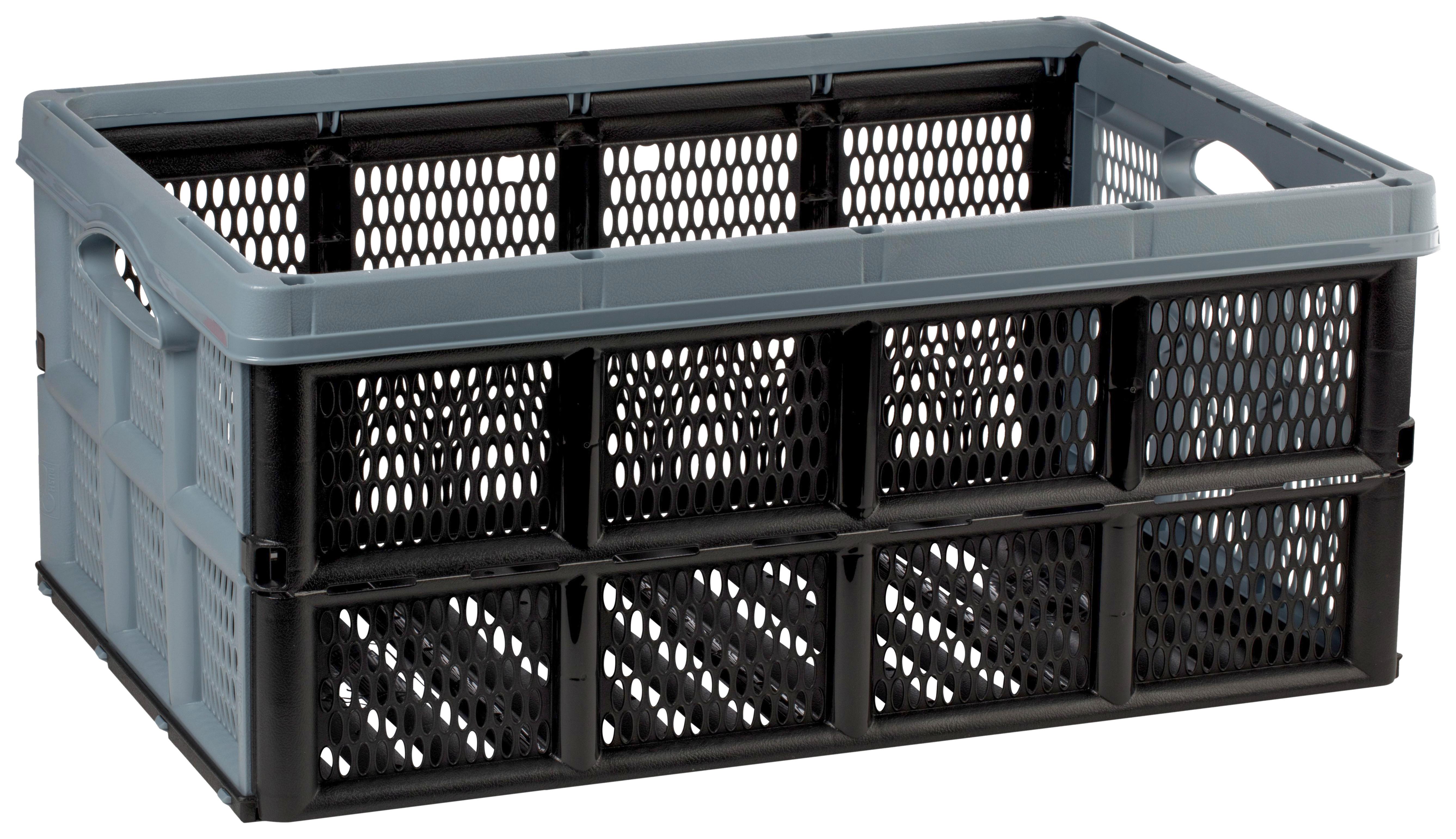 Skládací přepravka Benny, 32l - modrá/černá, Konvenční, plast (50/33/23cm)