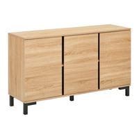 Komoda LORI - barvy dubu/černá, Moderní, kov (120/70/35cm) - Bessagi Home
