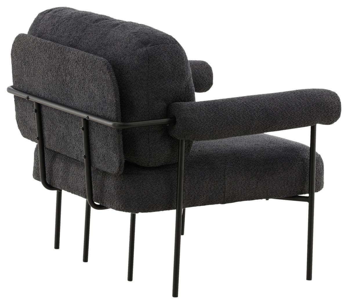 Sessel Tillberga X Josefin Lustig - Schwarz, Design, Kunststoff/Textil (95/83/87cm) - Livetastic