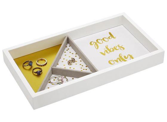 Krabička Na Šperky Kai - biela/zlatá, kompozitné drevo (29,1cm) - Mömax modern living Krabička Na Šperky Kai - biela/zlatá, kompozitné drevo (29,1cm) - Mömax modern living