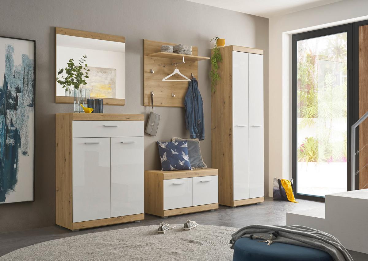 Wandspiegel Nola Eiche Artisan B: 80 Cm - Eiche Artisan, Design, Glas/Holzwerkstoff (80/75/2cm) - MID.YOU