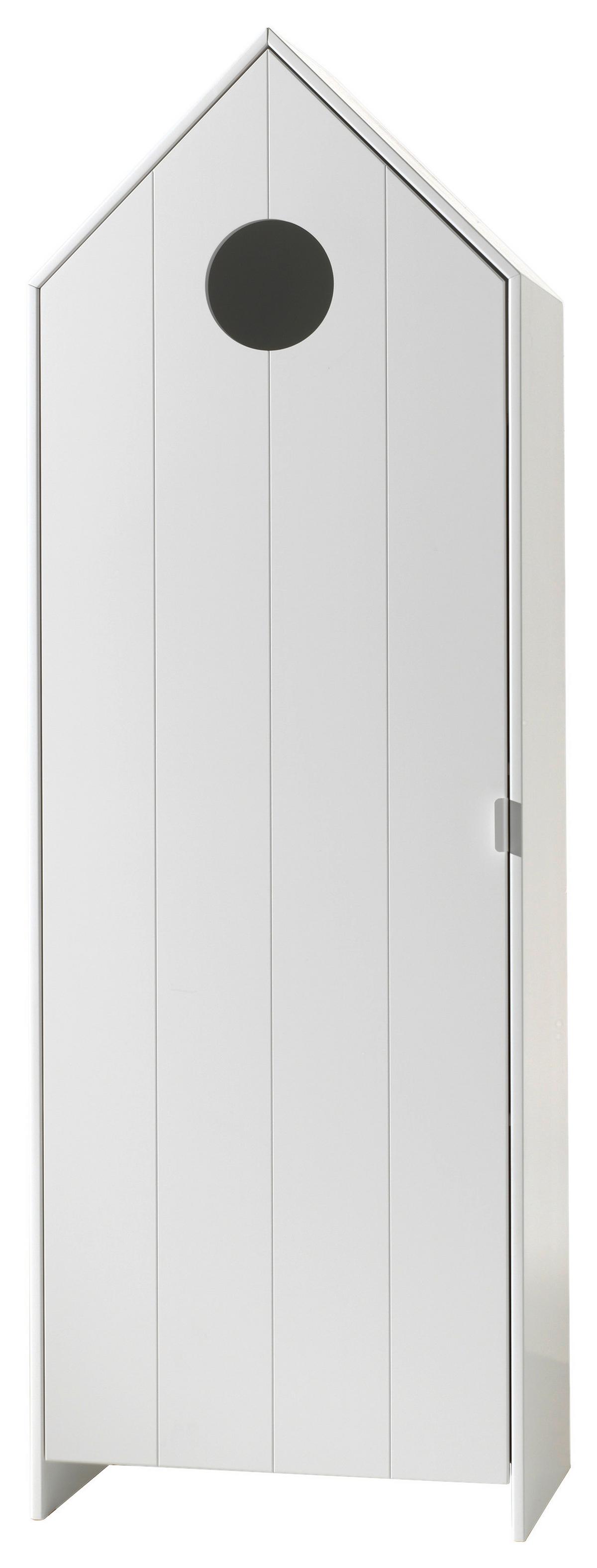 Detská šatníková skriňa CASAMI - biela, Modern, kompozitné drevo (57,6/171,3/37cm) - MID.YOU