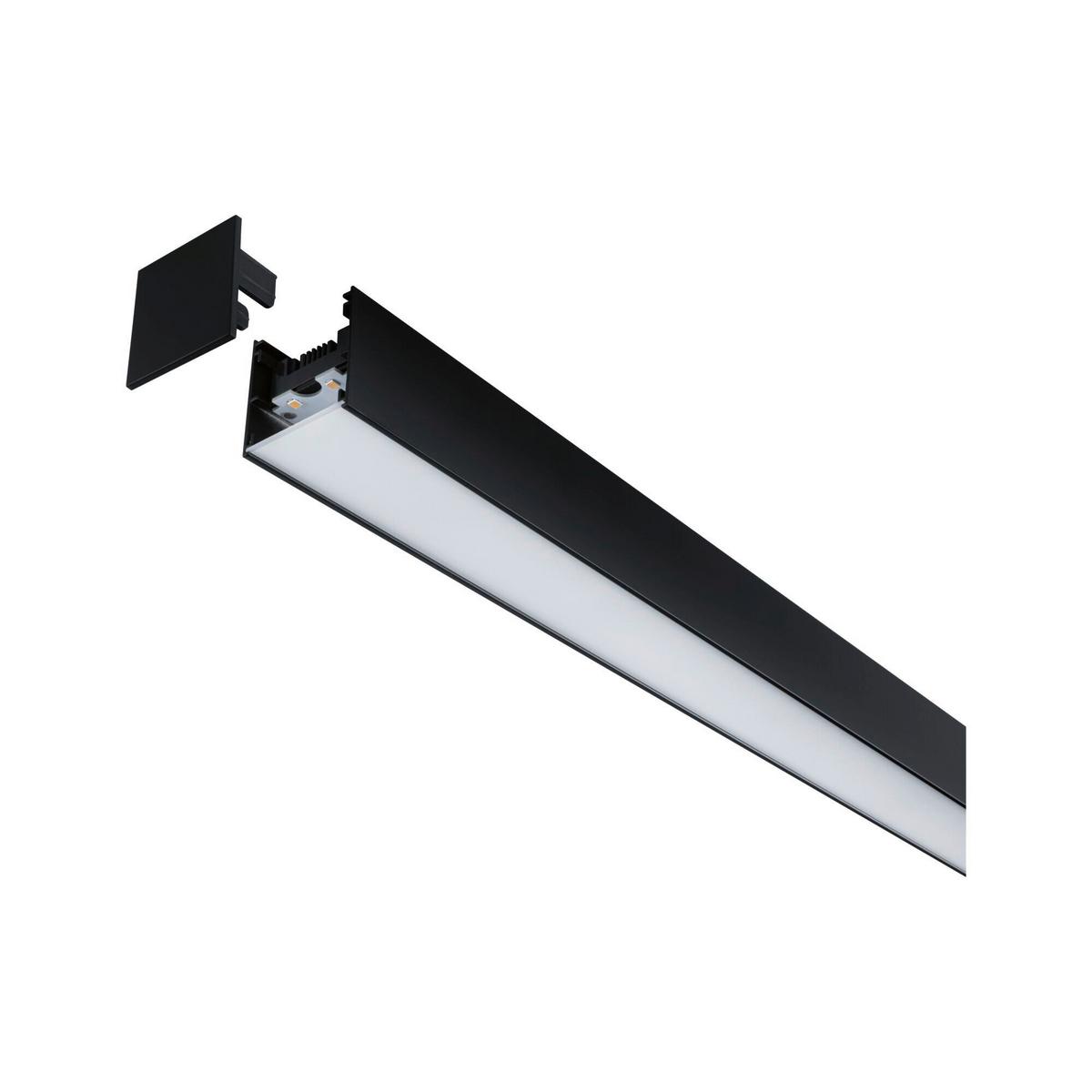 Schienensystem-einspeiser Linion Schwarz B: 4 Cm - Schwarz, Basics, Kunststoff/Metall (100/4/4cm) - Paulmann