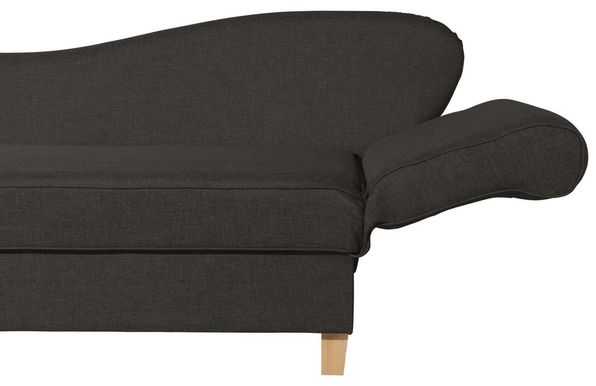Recamiere Selma Braun Rechts mit Bettkasten+schlaffunktion - Dunkelbraun/Buchefarben, Design, Textil (190/88/82cm) - Max Winzer