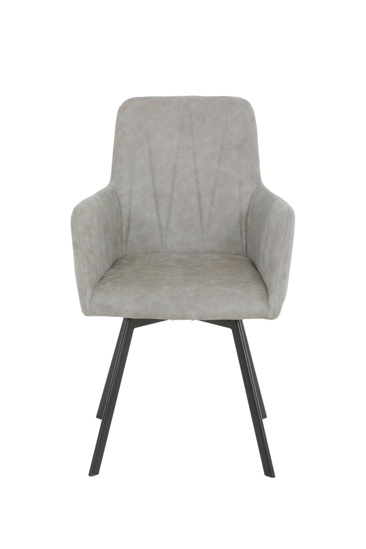 Tischgruppe Gesa Ii G - Eiche Artisan/Grau, MODERN, Holzwerkstoff/Textil (140 - 180/76/90cm) - MID.YOU