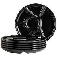 Tellerset Schwarz, 6-teilig - Schwarz, Trend, Keramik (22cm) - Mäser