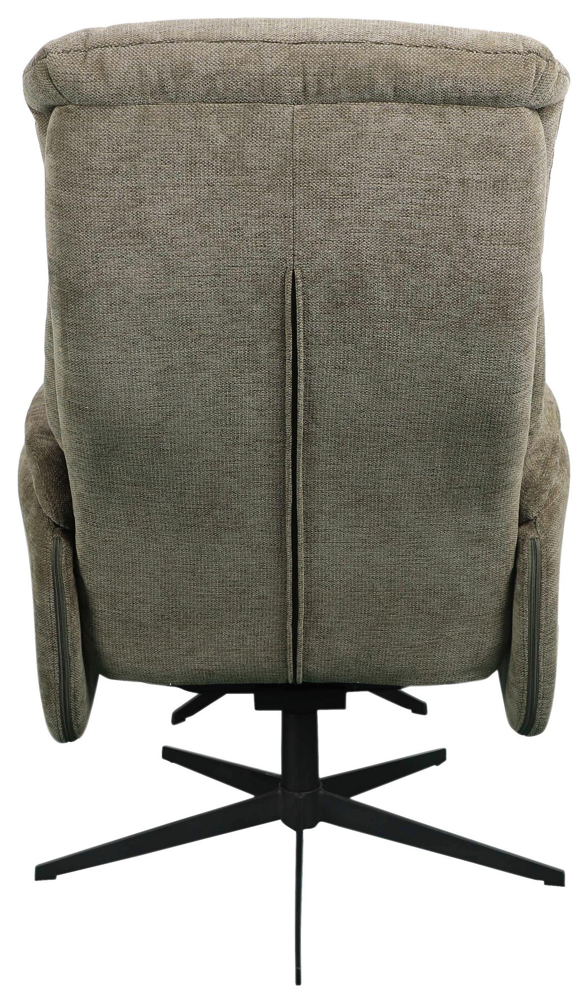 Relaxsessel Star Grün, 360° Drehbar - Schwarz/Grün, MODERN, Textil/Metall (72/95/110cm) - James Wood