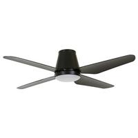 Deckenventilator Aria Schwarz 4-Flügel, Led-Leuchte - Schwarz, Basics, Kunststoff (122/21cm) - P & B