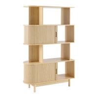 REGÁL SKANDY -EXKLUSIV- - prírodná farba, Modern, drevo/kompozitné drevo (100/156/35cm) - Mömax