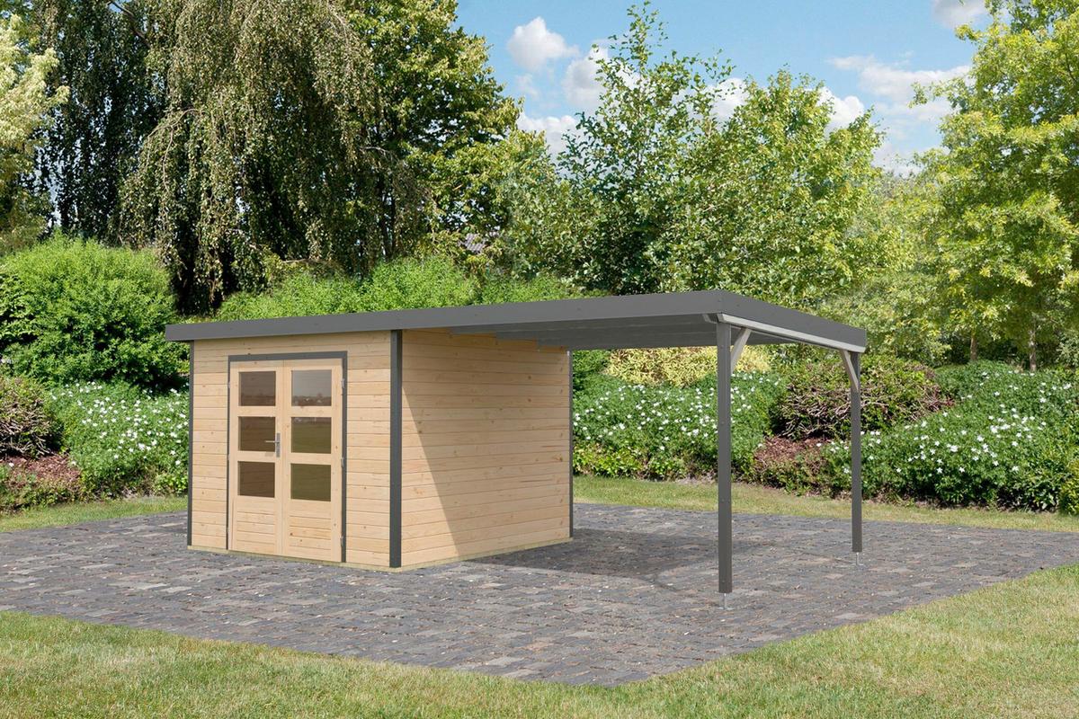 Gartenhaus Aetos 6 A 40135 Aetos 6 A - Fichtefarben/Anthrazit, Basics, Holz/Metall (271/218/271cm)