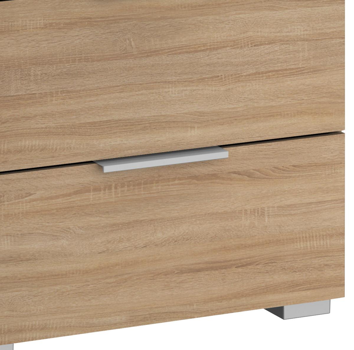 Nachtkästchen Alabama Sonoma Eiche B: 40 Cm - Alufarben/Sonoma Eiche, MODERN, Holzwerkstoff (40/42/42cm) - Rauch Möbel