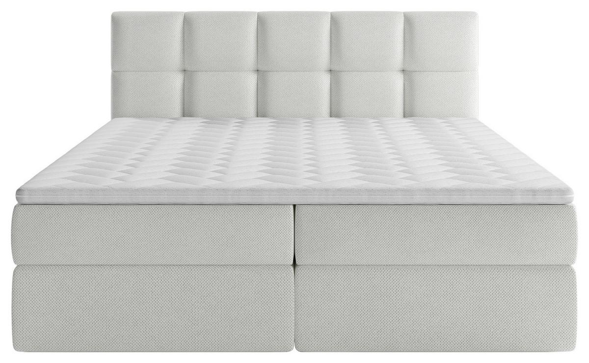 Boxbett Mit Topper & Bettkasten 200x200 Lorie Ii - Schwarz/Weiß, MODERN, Holz/Holzwerkstoff (200/200cm) - MID.YOU