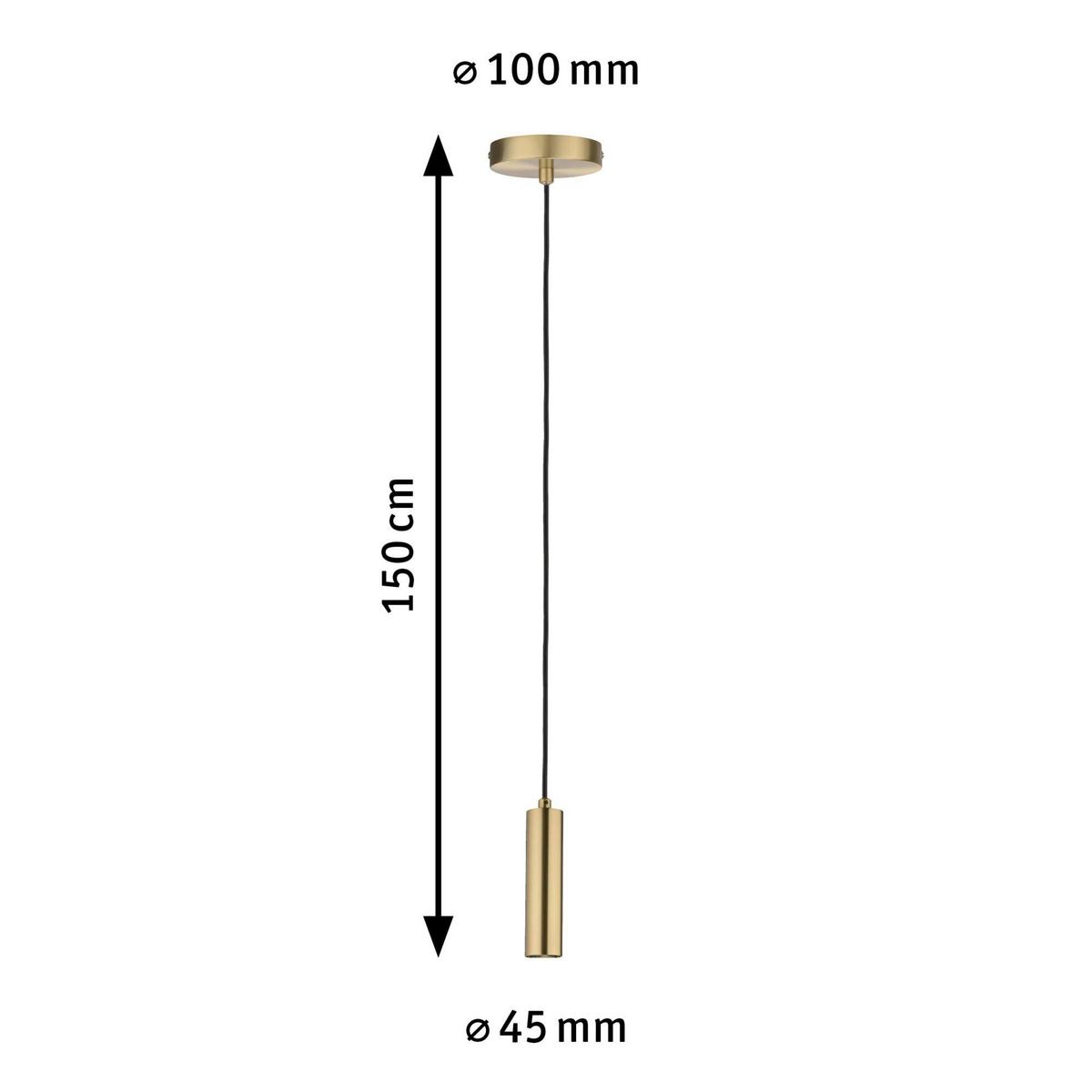 Hängeleuchte 1-Flammig, Messingfarben - Basics (10/150cm) - Paulmann