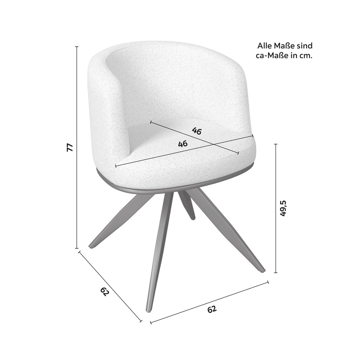 ŽIDLE S PODRUČKAMI NELA - šedá/černá, Moderní, kov/dřevo (62/77/62cm) - Bessagi Home