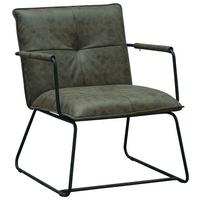 Sessel Bilbao - Schwarz/Grün, MODERN, Textil/Metall (65/80/68cm) - MID.YOU