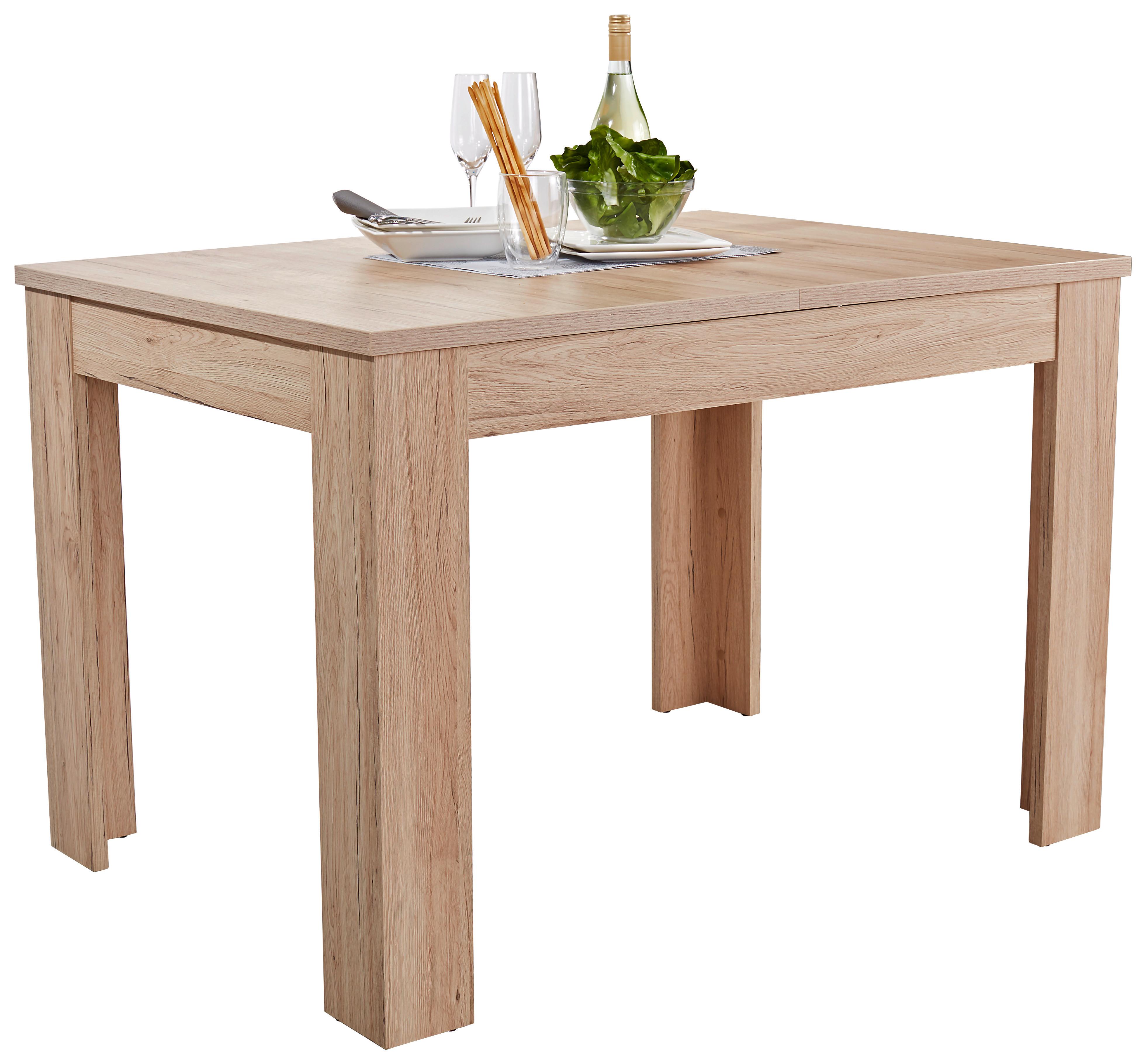 VÝSUVNÝ STŮL DINNER 120 AZ - barvy dubu, Konvenční, kompozitní dřevo (120/76/80cm)