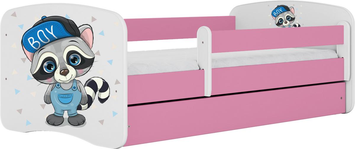 Kinder-/Juniorbett Babydreams inkl. Matratze 80x160 - Pink/Birkefarben, MODERN, Holz/Holzwerkstoff (80/160cm) - MID.YOU