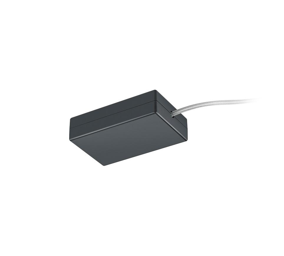 Schienensystem Duoline Einspeiser 701232 In Schwarz - Schwarz, Design, Kunststoff (9/3,2/13,5cm) - Trio Leuchten