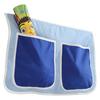 Betttasche Aus Biobaumwolle mit 2 Fächern, Blau - Dunkelblau/Hellblau, KONVENTIONELL, Textil (56/32/2cm) - MID.YOU
