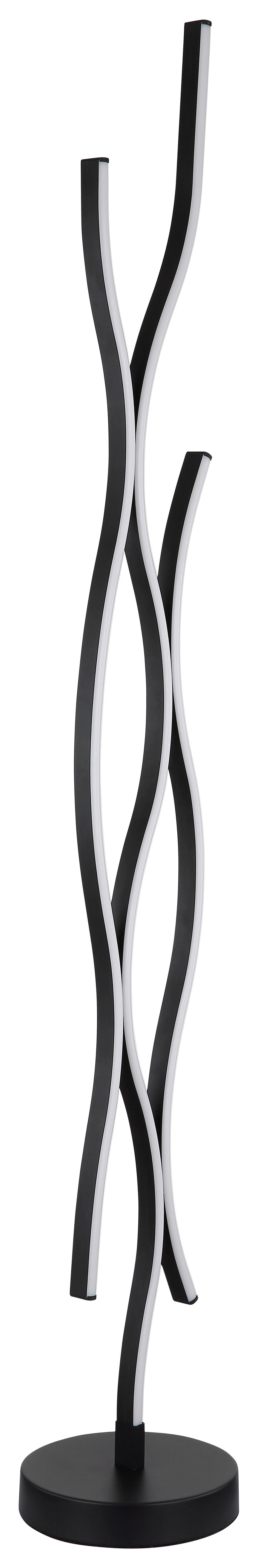 Stehleuchte Opal, Schwarz, Inkl. Led - Opal/Schwarz, Trend, Kunststoff/Metall (20/135cm) - Globo