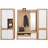 Garderobenkombination Kashmir New 4 - Eichefarben/Weiß, MODERN, Holzwerkstoff (274/192/41cm) - James Wood